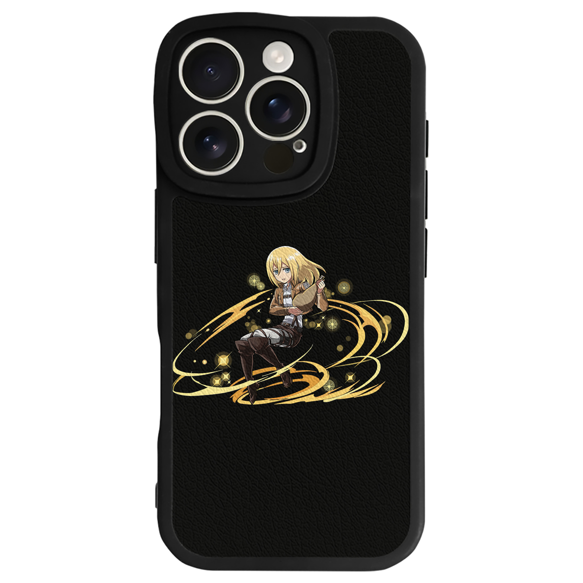 （画像用） 進撃の巨人 クリスタ·レンズ Attack on Titan Christa Lenz 【iPhone 16シリーズ対応】シリコンスマホケース（レザー調） 材質：シリコン